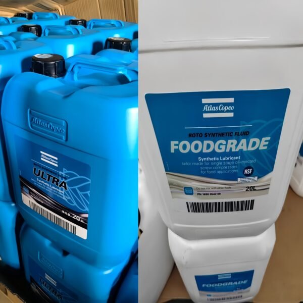 Atlas Copco 1630054200 Roto Synthetic Foodgrade Oil Specifications-20 L plastic can By Air Compressors Parts China Genuine Supplier