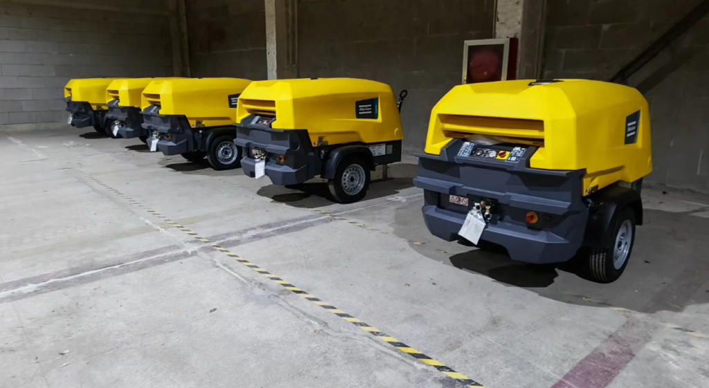 Atlas Copco mobile air compressor